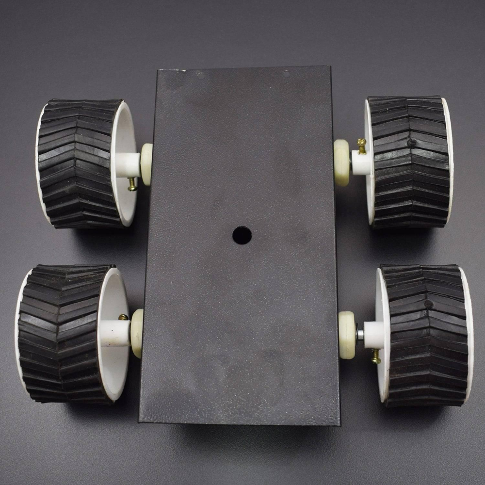 4 Wheel Black Metal Chassis