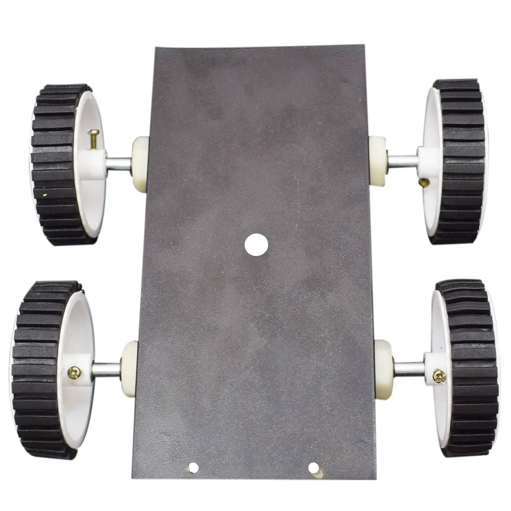 4 Wheel Black Metal Chassis