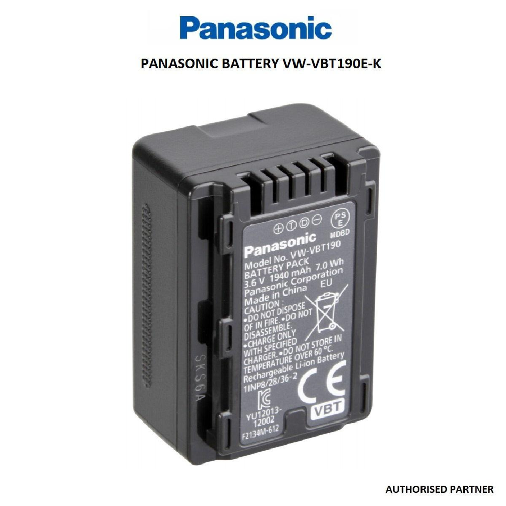 Panasonic VW-VBT190E-K 3.6V 1940mAh Li-ion Battery
