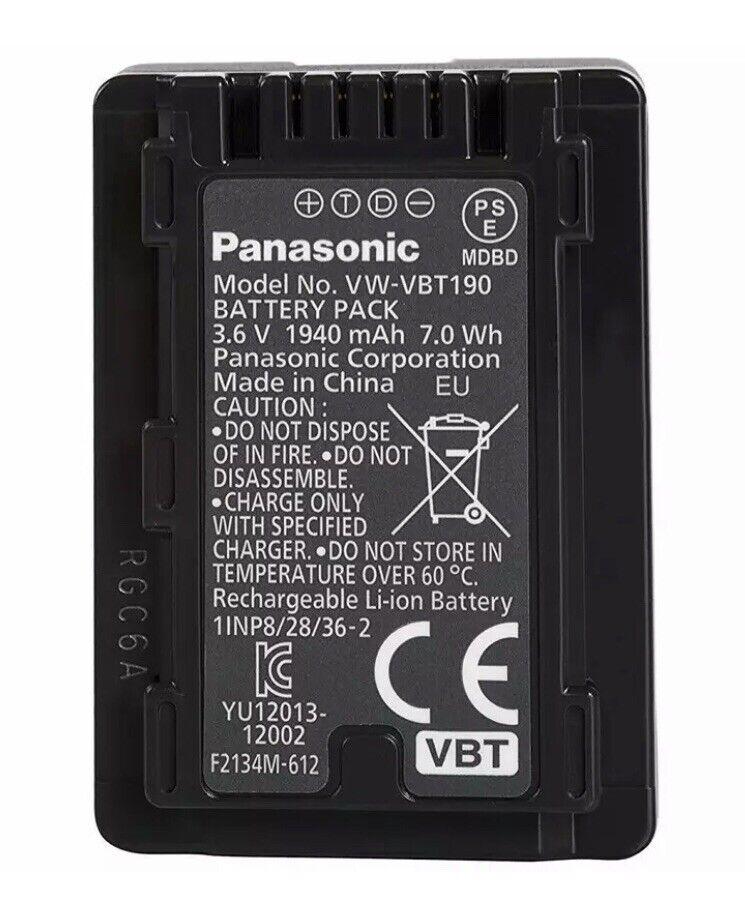 Panasonic VW-VBT190E-K 3.6V 1940mAh Li-ion Battery