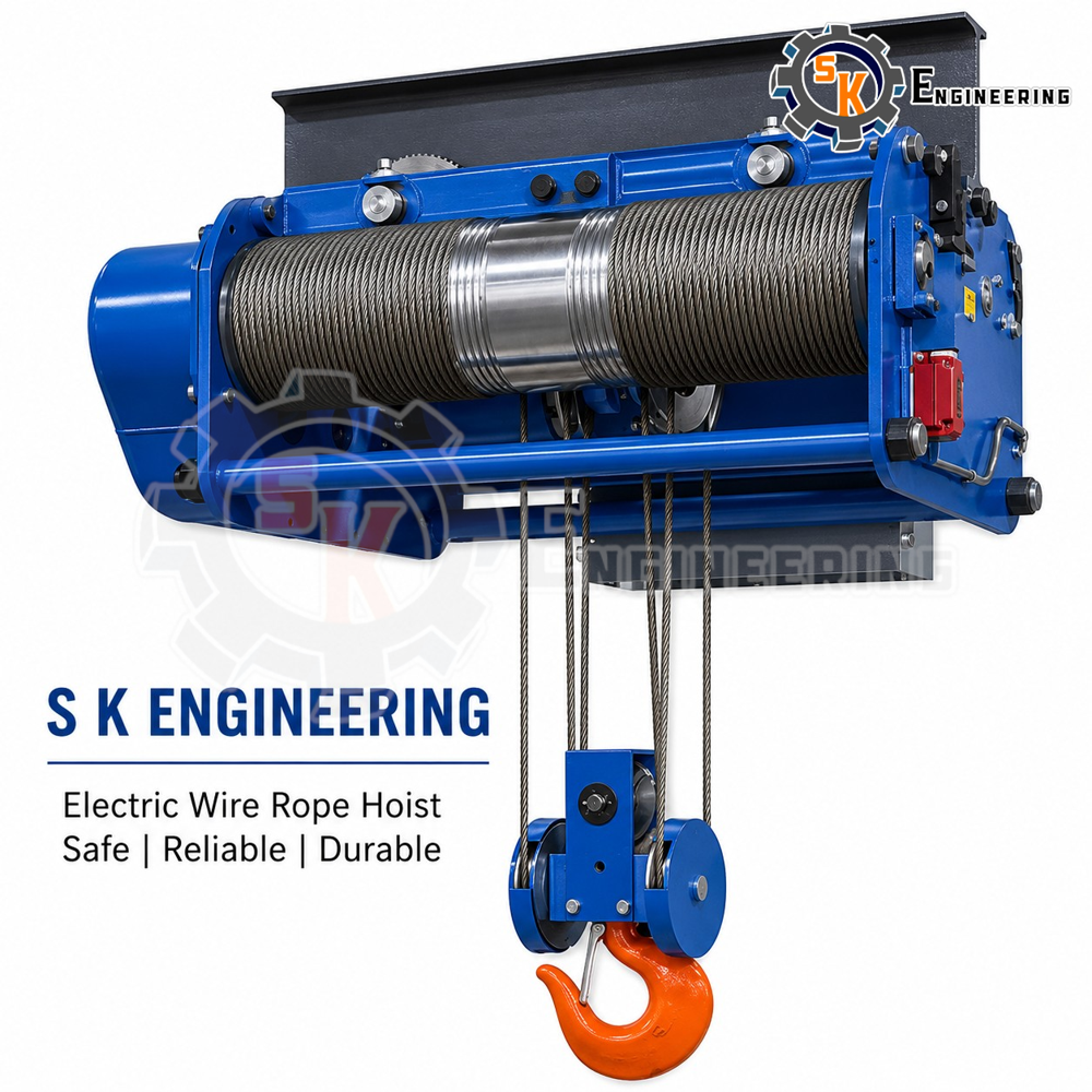Wire Rope Hoist - High Grade Steel, 1-10 Ton, Electromagnetic Disc Brake, Helical/spur Gears, M5 Duty Class