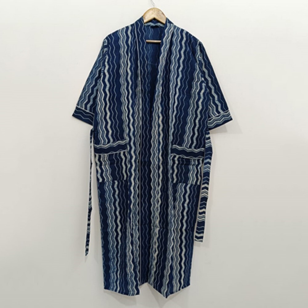 Royal Blue Cotton Bathrobes