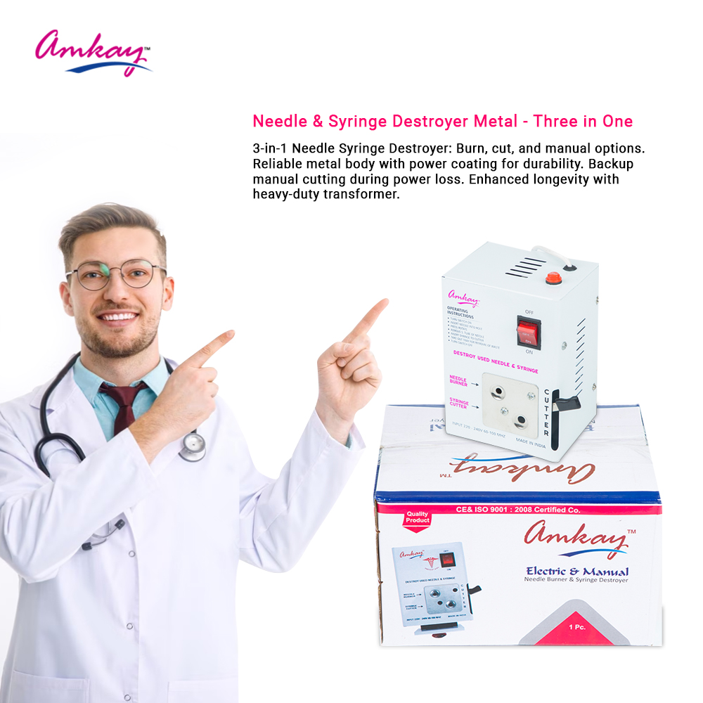Three in One Needle and Syringe Destroyer-Metal