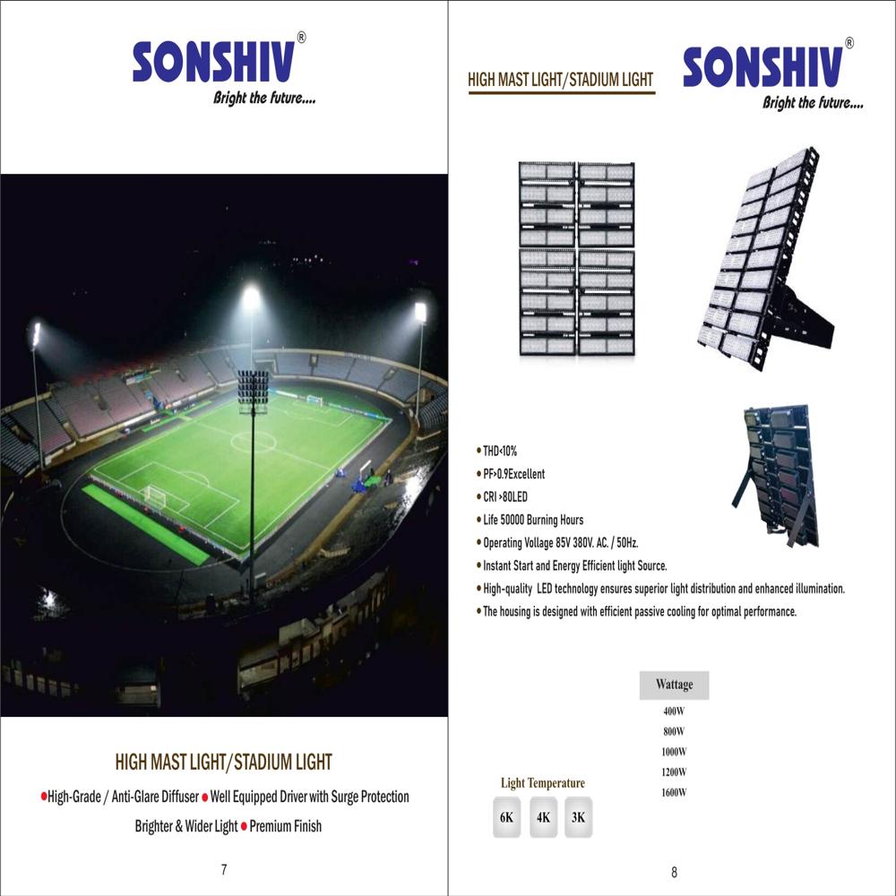 LED HIGH MAST/ STADIUM LIGHT 600W