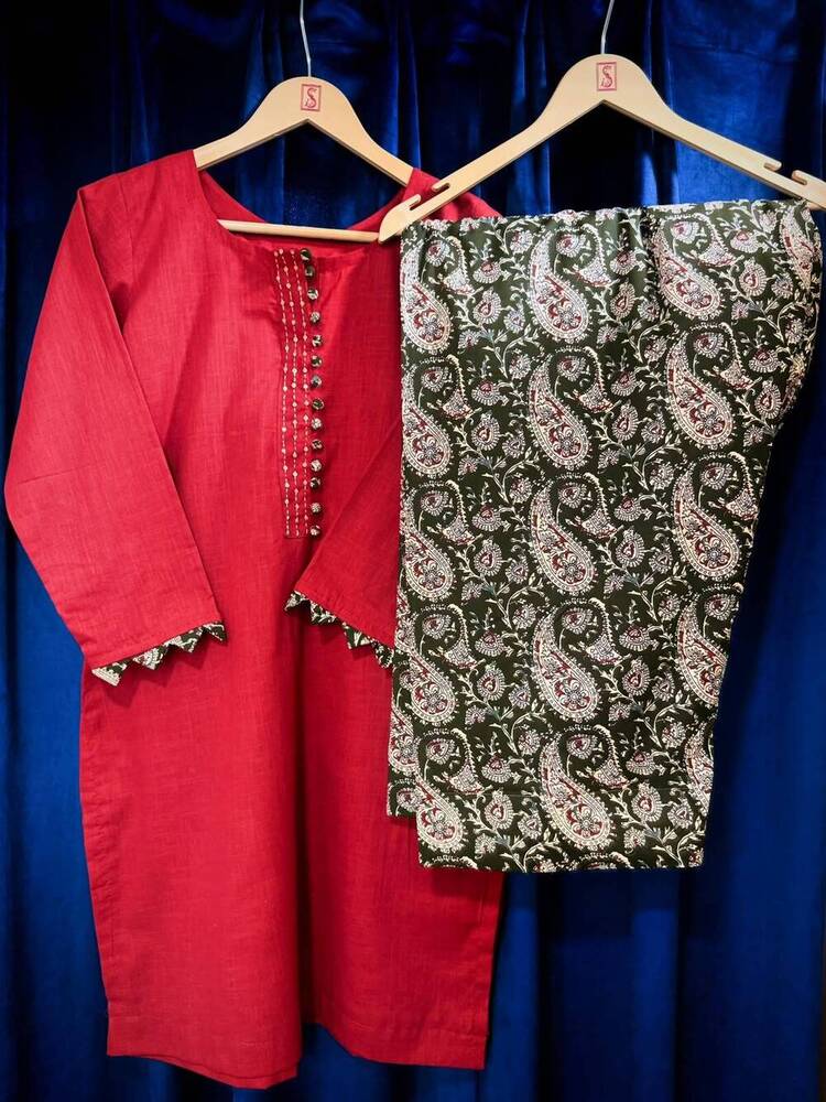 Deep Crimson Paisley Co-ord Set