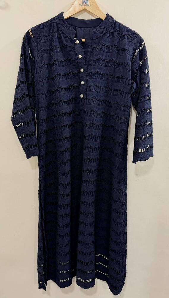 The Midnight Navy Chikankari Kurta