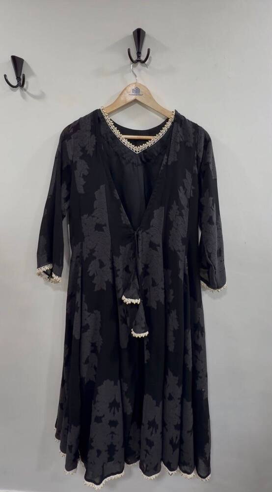 The Obsidian Floral Shadow Anarkali