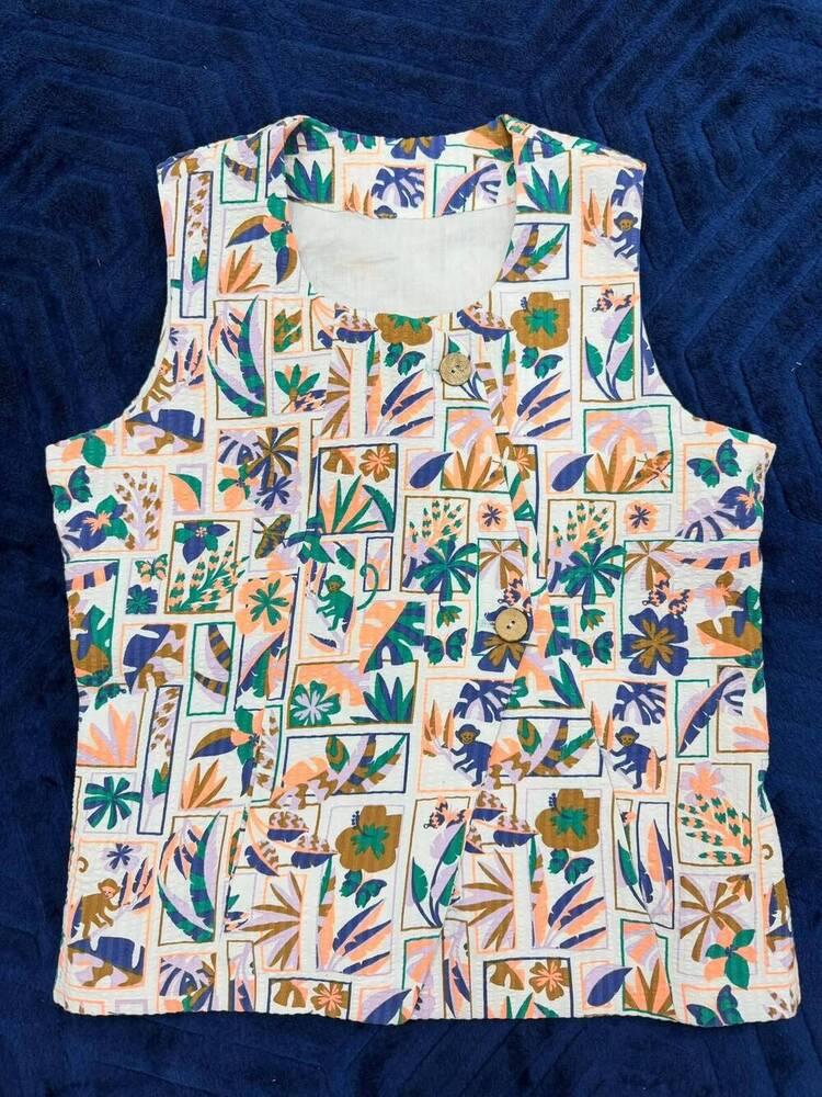Tropical Vacation Quilted Ladies Waistcoat