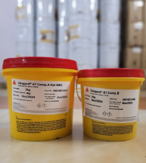 Sika Sikagard 67 - 2 Part Epoxy Coating (Food Grade) - 8 kg Pack 7035 (Light grey)