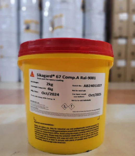 Sika Sikagard 67 - 2 Part Epoxy Coating (Food Grade) - 8 kg Pack 7035 (Light grey)