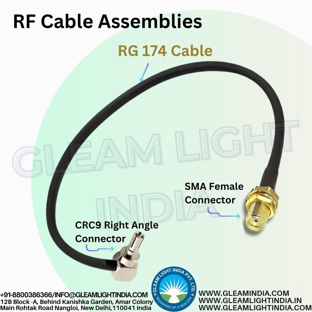 SMA Female To Dual CRC9 Male Plug In RG 174