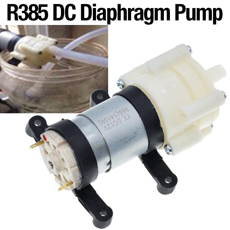 Dc 6-12v R385 Aquarium Fish Tank, Arduino, Raspberry Dc Diaphragm Pump - Flow Rate: Approximately 240-300 Liters Per Hour (L/h) Or About 63-79 Gallons Per Hour (Gph)