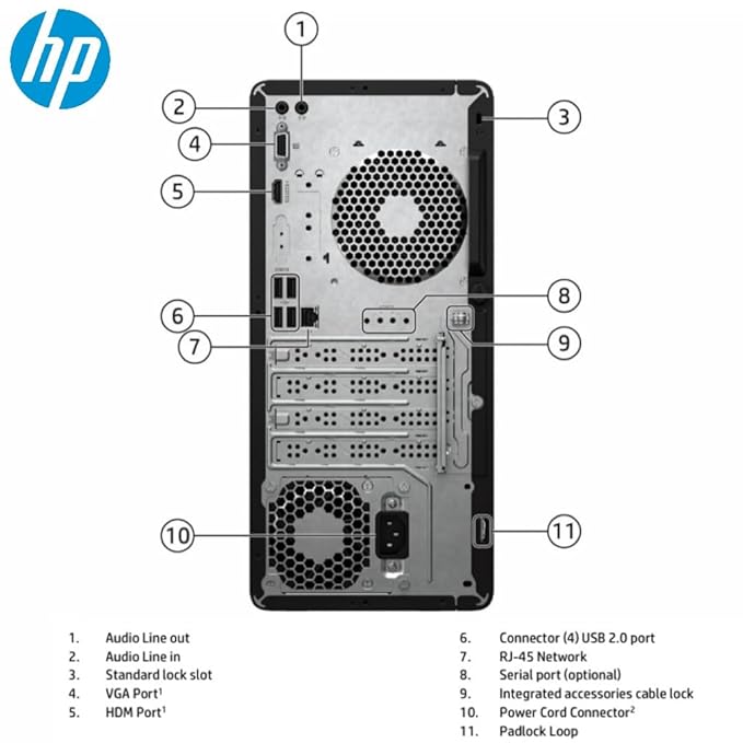HP Pro Tower 290 G9 Desktop, Intel Core i5-13400, 8 GB RAM, 256GB NVME
