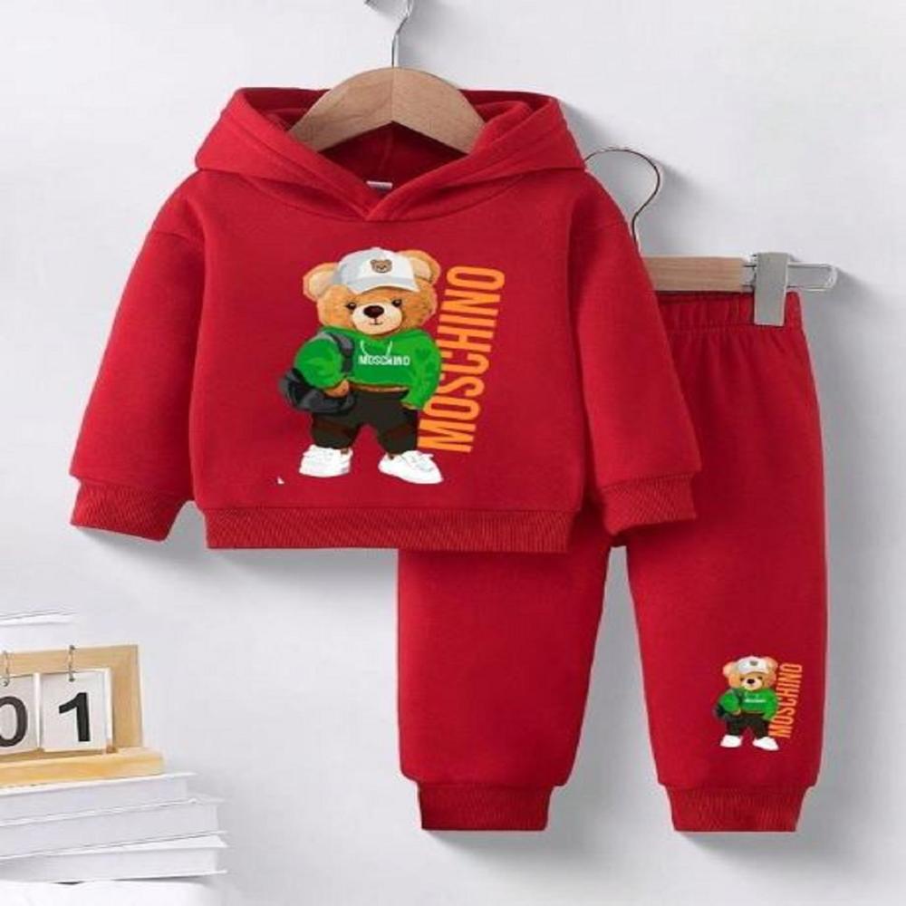 Stay Cool Full Red Hoodie Set For Kids