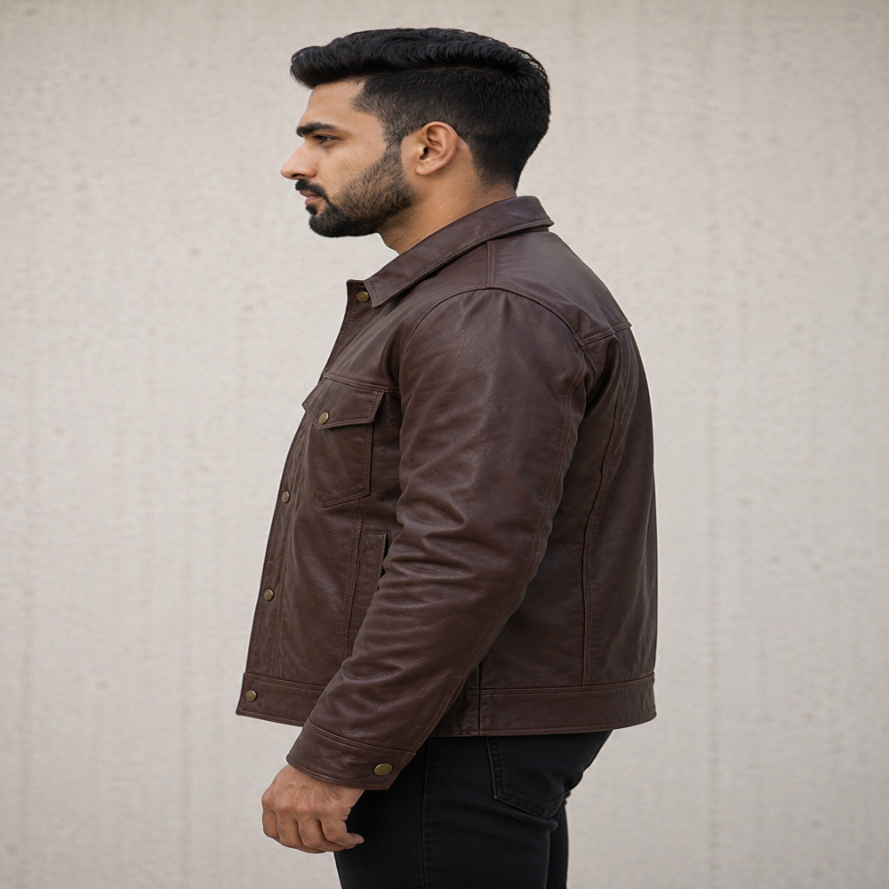 BROWN LEATHER JACKET MENS