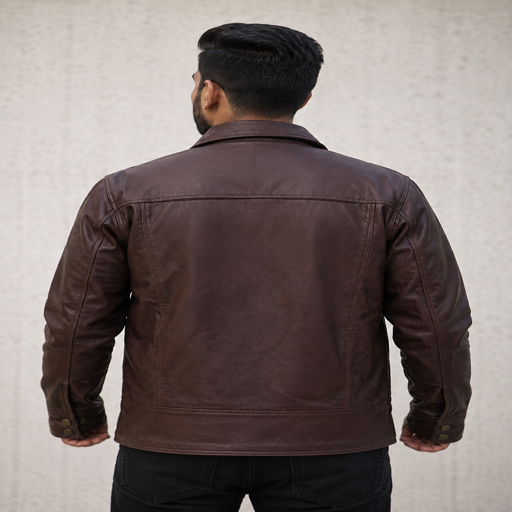BROWN LEATHER JACKET MENS