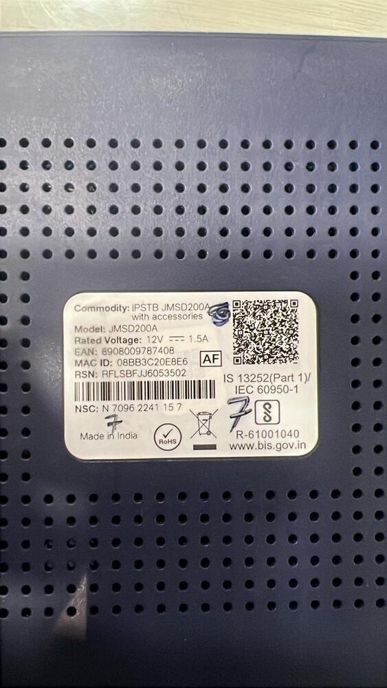 JMSD2001 12V Jio Set Top Box
