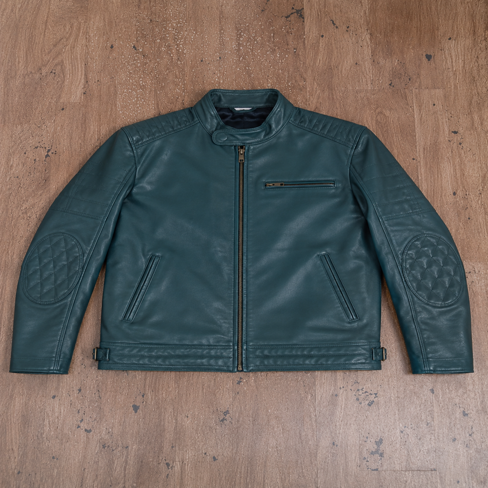 Olive Green Faux Leather Jacket