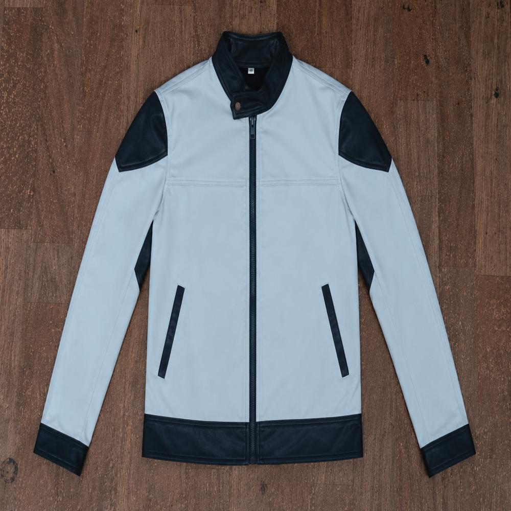 Mens PU Faux Leather Jacket
