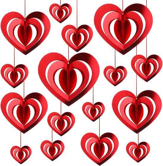 Valentine day paper decoration