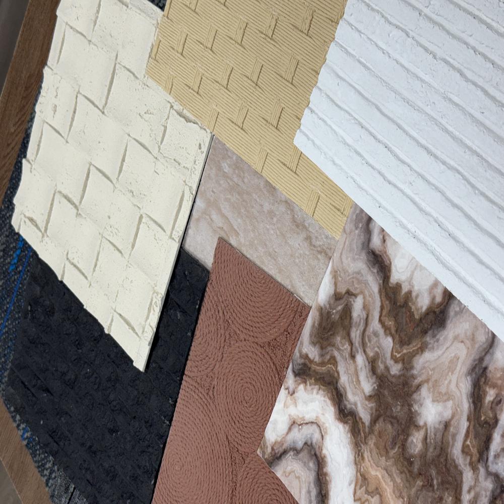Stone texture Interior and Exterior flexible polymer (Paintable ) cladding veneer rock marble flute premium stone finish elevation panel