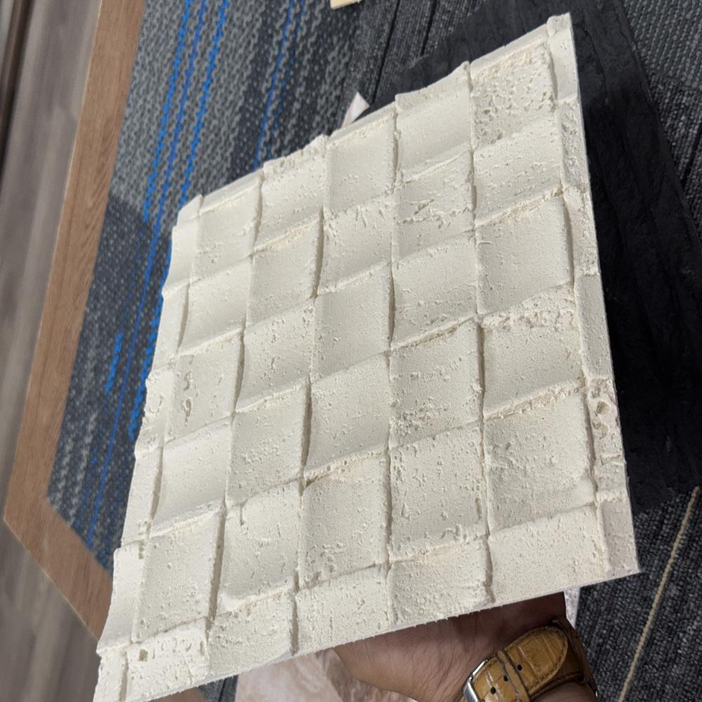 Stone texture Interior and Exterior flexible polymer (Paintable ) cladding veneer rock marble flute premium stone finish elevation panel