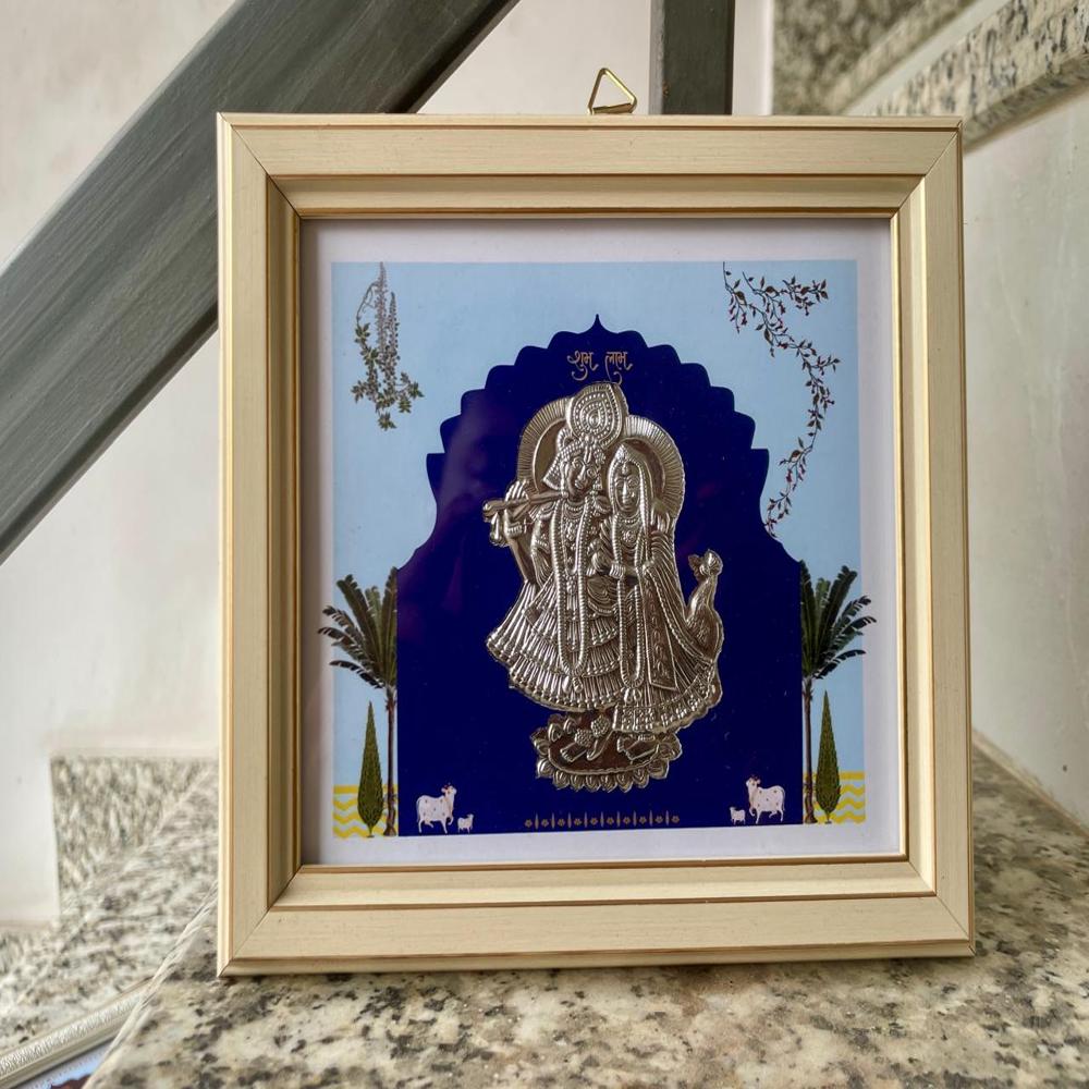 GANGA JAMUNA RADHA KRISHNA SILVER FRAME