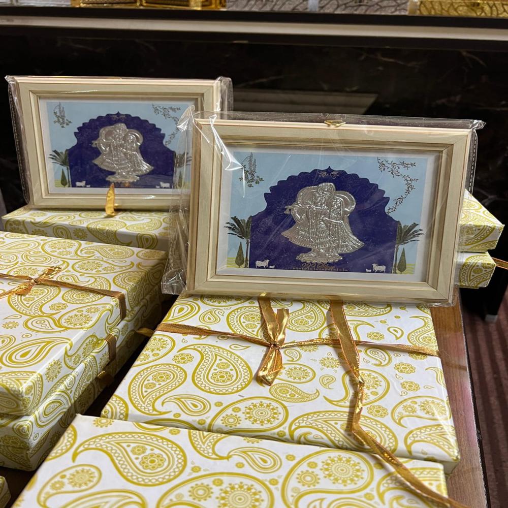 GANGA JAMUNA RADHA KRISHNA SILVER FRAME