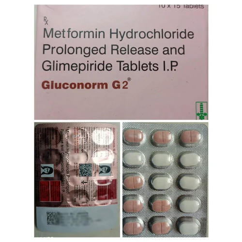 500 MG Metformin Hydrochloride Prolonged Release Glimepride Tablets IP