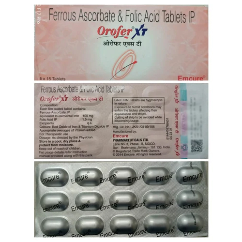 Ferrous Ascorbate And Folic Acid Tablets IP