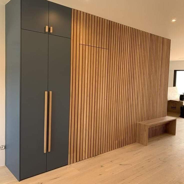 Pvc Matte Finish Louvers Wardrobe