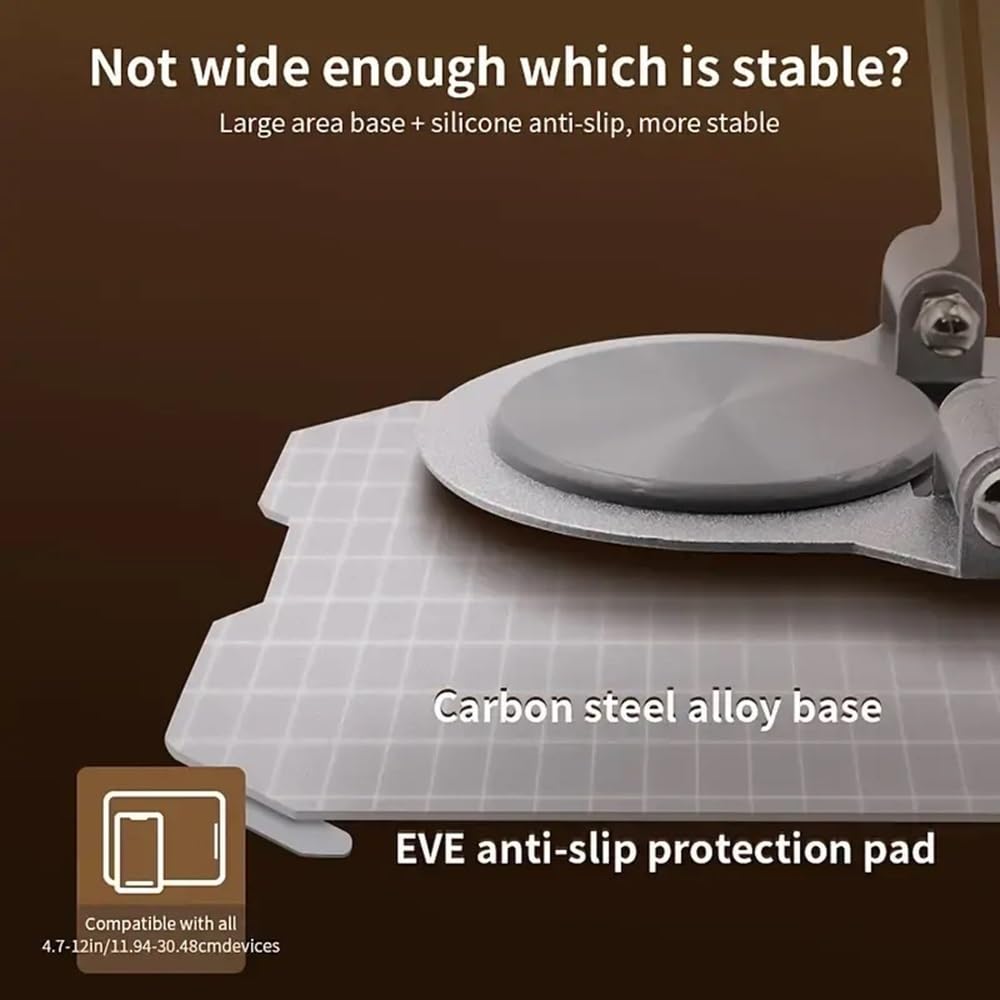 360 Rotating Aluminium Tablet & Mobile Stand Holder Adjustable Desktop Phone Stand