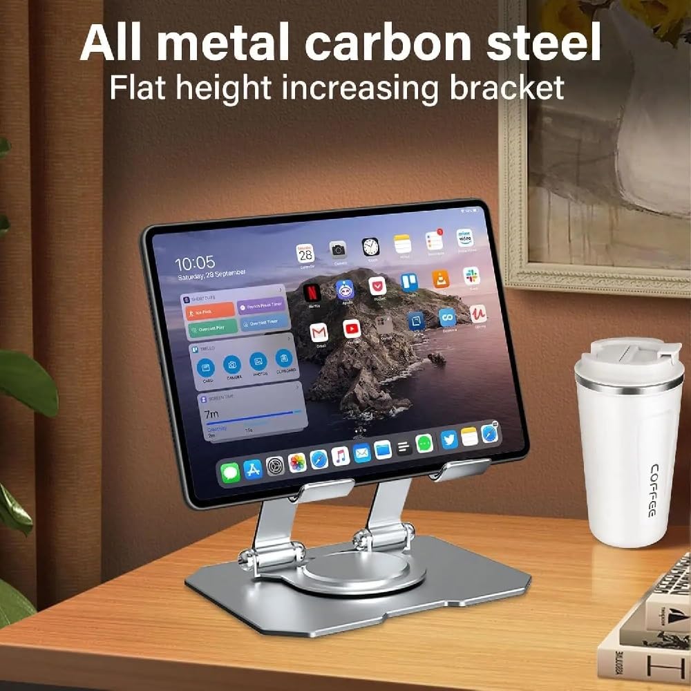 360 Rotating Aluminium Tablet & Mobile Stand Holder Adjustable Desktop Phone Stand
