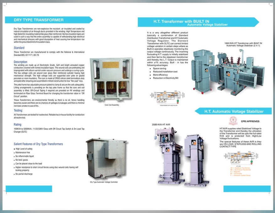 Power Transformer - Copper Core Coil, 11000/433v Rated Voltage, 415-440v Output | 98% Efficiency, 50 Hz Frequency, Oil & Air Cooled, Three Phase