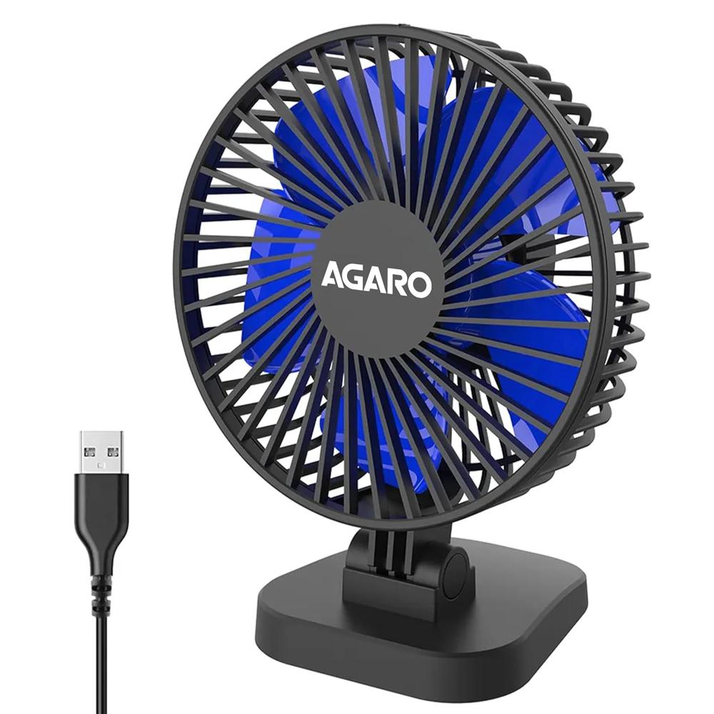 AGARO Breeze USB Desktop Fan, 4 Inch Quiet Desktop Fan, USB Plug in 34066
