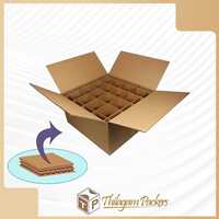 7 Ply Partition Corrugated Box - Kraft Paper, Custom Size, Brown, High Ect, Moisture Resistant, Multi-color Flexo & Offset Printing