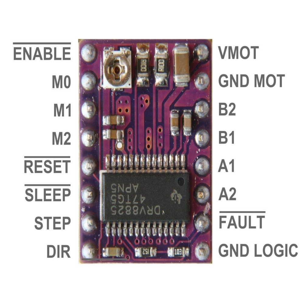 Drv8825 Stepper Motor Driver with Aluminum Heat Sink