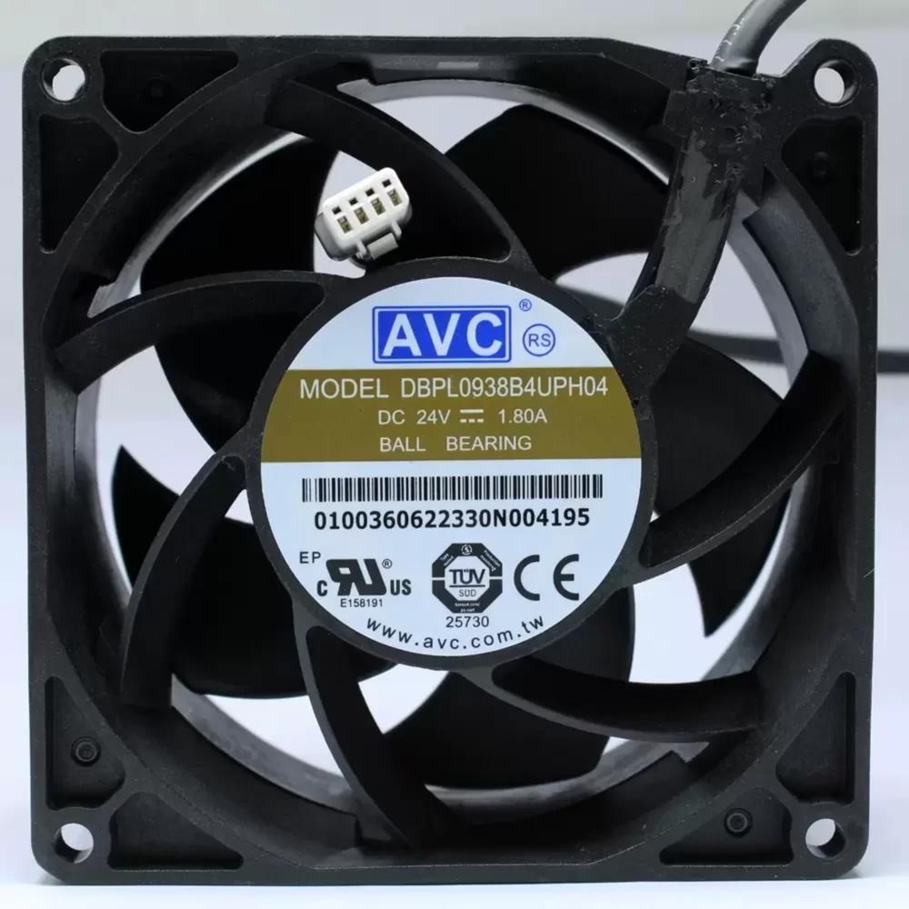 AVC DBPL0938B4UPH04 24V DC 1.80A 9238mm Ball Bearing Industrial Inverter Axial Cooling FanAVC DBPL0938B4UPH04 24V DC 1.80A 9238mm Ball Bearing Industrial Inverter Axial Cooling Fan