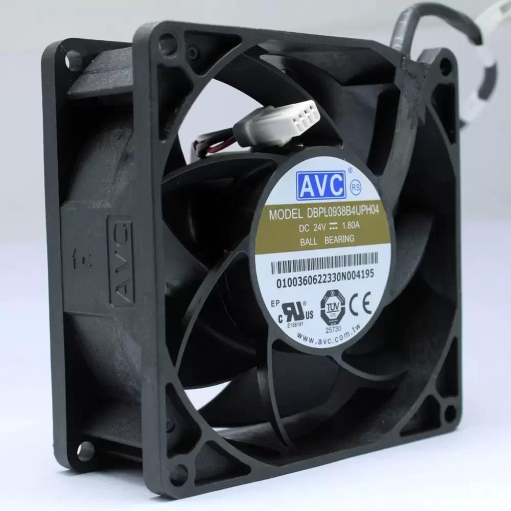 AVC DBPL0938B4UPH04 24V DC 1.80A 9238mm Ball Bearing Industrial Inverter Axial Cooling FanAVC DBPL0938B4UPH04 24V DC 1.80A 9238mm Ball Bearing Industrial Inverter Axial Cooling Fan