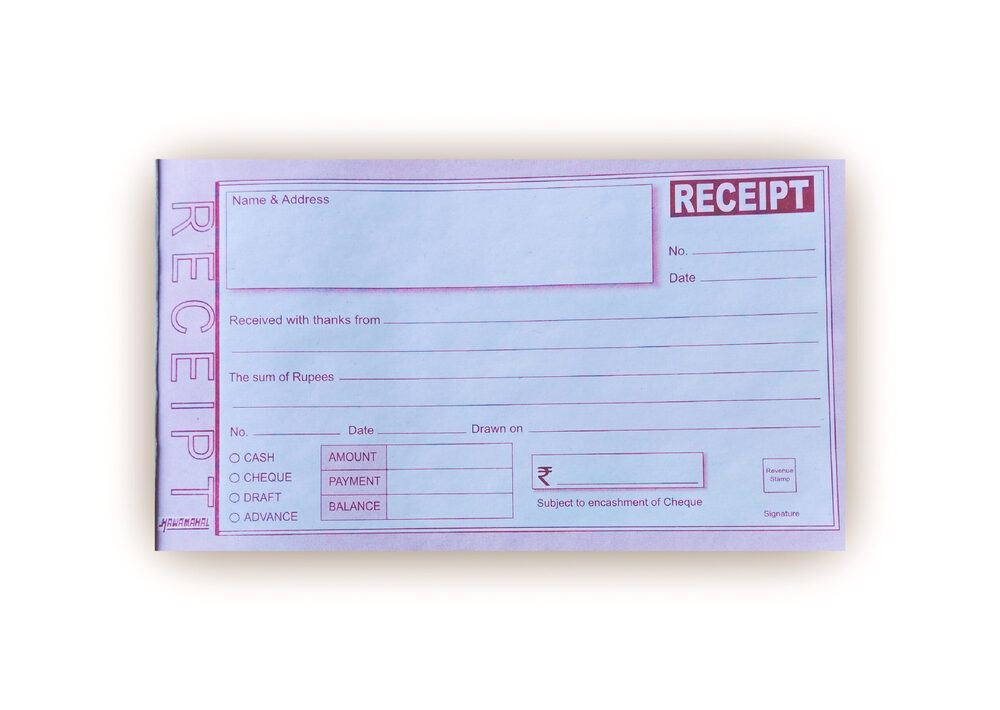 Hawamahal Receipt Book