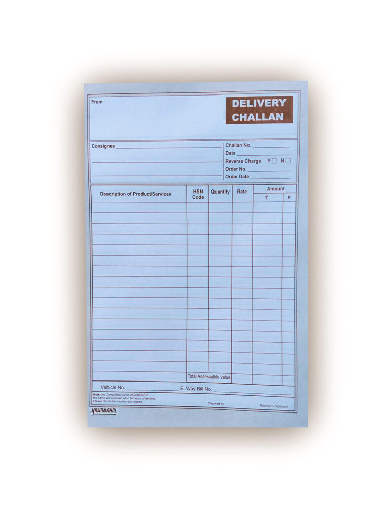 Hawamahal Challan Book