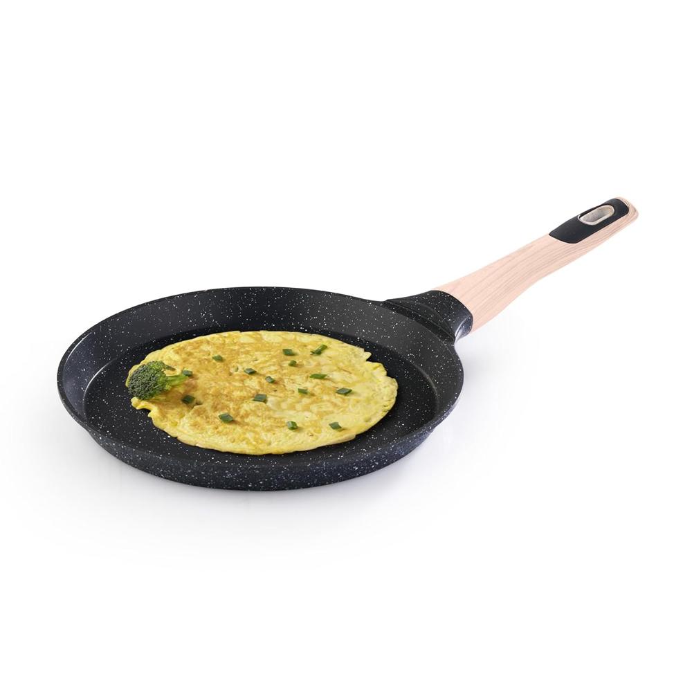 AGARO Imperial Granite Non Stick Tawa, 24 cm, Cast Aluminium Body, Tawa for Dosa/Paratha/Omlette, Gas & Induction Compatible 34174