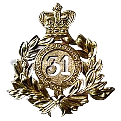 31st Hunting Donshire, Regiment Of Foot Officers Shako Brass Plate Code-G-190