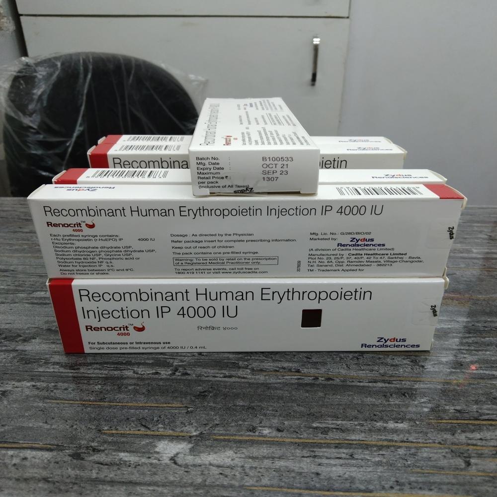 Renocrit Erythropoietin 4000 IU Injection, Epoetin Alfa Injection