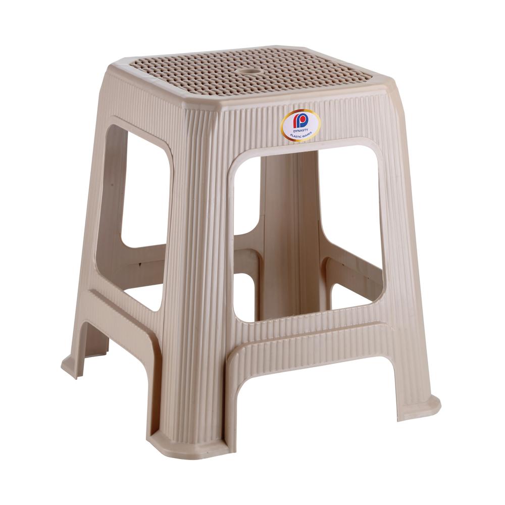 Square Plastic Stool - Rigid, 245 X 245 X 360 Mm | Durable, Warranty Included