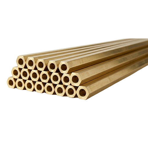 Brass Hex Hollow Rods - Length: Customizable