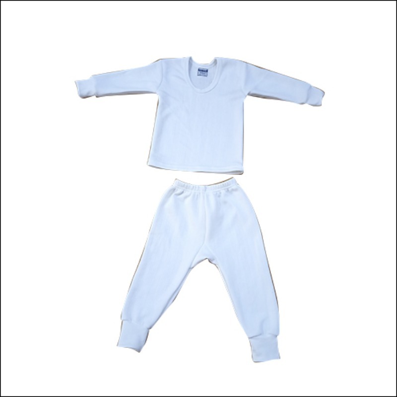 Kids Thermal Wear - Cotton, Unisex, Full Sleeves, Grey | Quick Dry, Washable, No Fade, Round Neck, Ideal For Winter Casual Wear