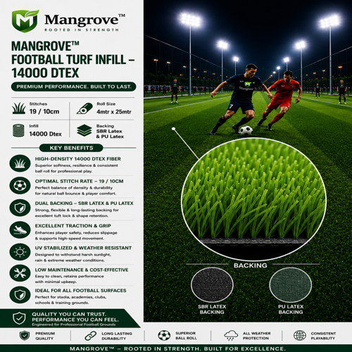 50mm Football turf infill polyethylene