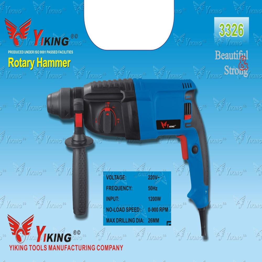 Yiking 26Mm Rotary Hammer - Dimension (L*W*H): 470 X 120 X 345 Mm