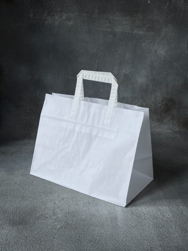 Flat handle Food Paper Bag  